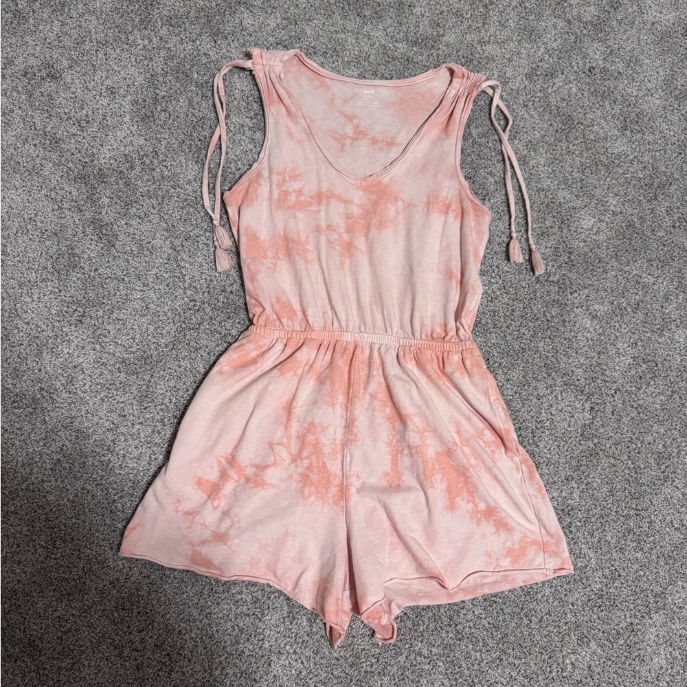 Aerie Tie Dye Sleeveless Romper w/ Pockets
